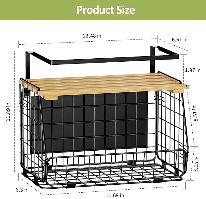 Magnetic Shelf for Fridge: Fruit Potato and Onion Storage Bin - Magnetic Spice Rack for Refrigerator & Kitchen Counter - Pantry Organizers and Storage-Ruum Studio Home