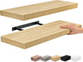 Sorbus Floating Shelves for Wall - 24" Bathroom Shelves, Wall Decor for Bedroom, Kitchen, Living Room, Home Decor & Book Storage - Mounted Floating Shelf with Invisible Brackets (Maple Wood, 2 Pack)-Ruum Studio Home