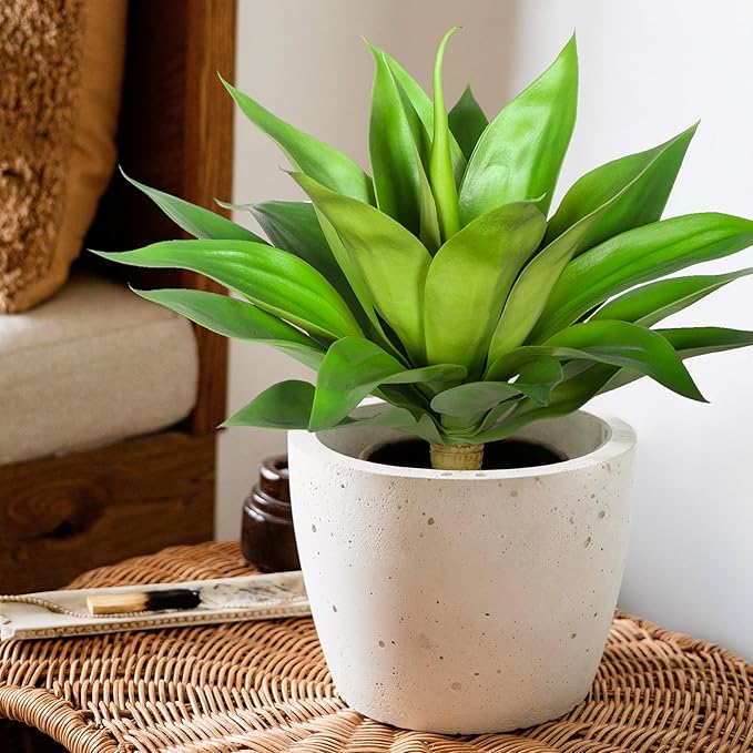 Artificial Agave Plants,Large UV Resistant Fake Agave Planters for Indoor and Outdoor Decorating Artificial Plants for Outdoors Plants(2Pack, 22")-Ruum Studio Home