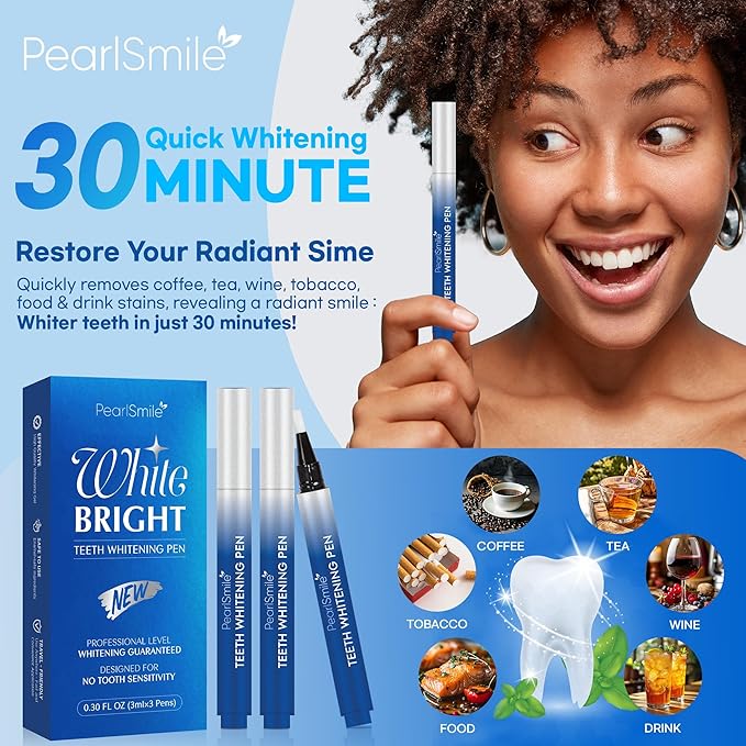 Teeth Whitening Gel – Set of 3 – Gentle, Pain-Free Formula for Sensitive Teeth – Easy, Mess-Free Application – Travel-Friendly & Enamel-Safe for a Brighter Smile-Ruum Studio Home