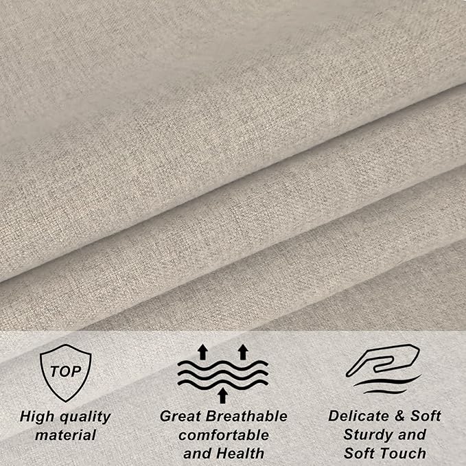 Storage Ottoman Bench for Bedroom, Linen 52" End of Bed Bench with Rolled Arms Upholstered Ottoman Bench Fit for Bedroom, Living Room, Entryway, Linen Gray-Ruum Studio Home