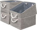 TcaFmac Organization and Storage Basket for Organizing - Large 4 Pack 16x12x8 inch Collapsible Storage Bins for Shelves, Fabric Storage Cubes for Closet Cloth Nursery Toy Books Gifts (Grey)-Ruum Studio Home