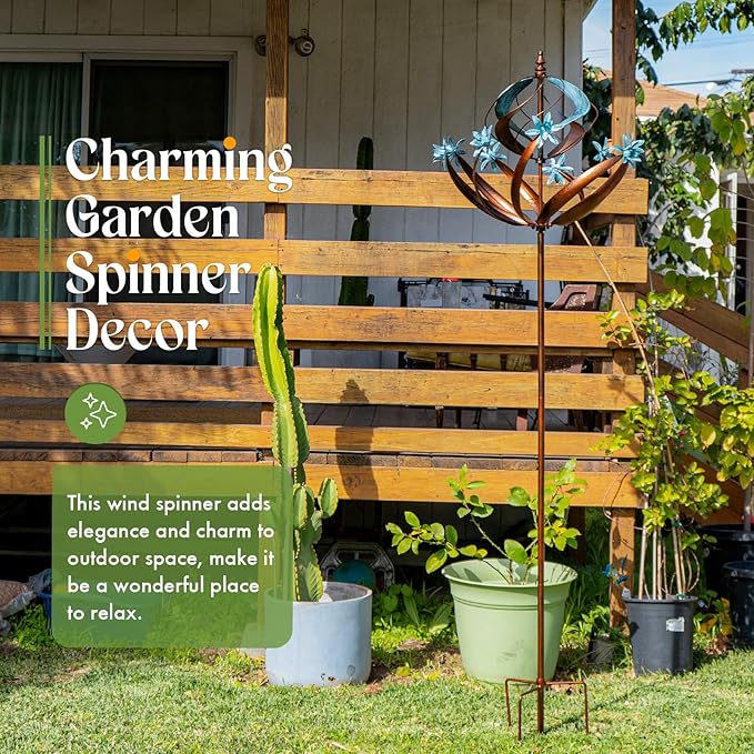 Wind Spinners Outdoor Metal - 86" Height Extra Large Kinetic Wind Spinner Sculpture for Yard and Garden, Ideal Gifts for Birthday, Anniversary and Housewarming-Ruum Studio Home