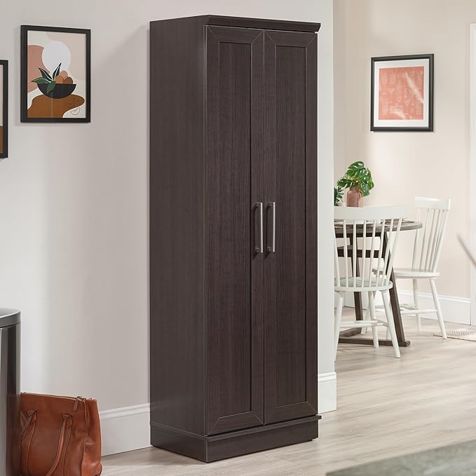Sauder HomePlus Kitchen Pantry Storage Cabinet with Adjustable Shelves, Laundry Bathroom, L: 23.31" x W: 17.01" x H: 71.18", Dakota Oak-Ruum Studio Home