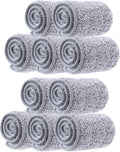 10 Pack 13 * 4.9" Generic Mop Pads Mop Head Refill Washable Wet/Dry Mops Flat Compatible with Most 11-13" Hook and Loop (Velcro) Flat Mops.System Floor Care System (10 Pack 13 * 4.9")-Ruum Studio Home