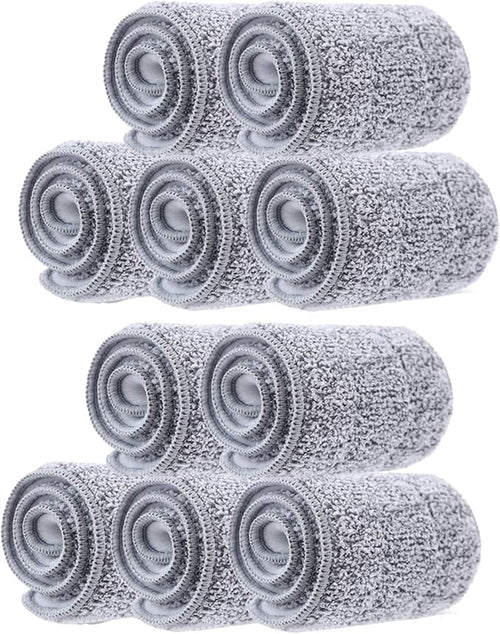 10 Pack 13 * 4.9" Generic Mop Pads Mop Head Refill Washable Wet/Dry Mops Flat Compatible with Most 11-13" Hook and Loop (Velcro) Flat Mops.System Floor Care System (10 Pack 13 * 4.9")-Ruum Studio Home