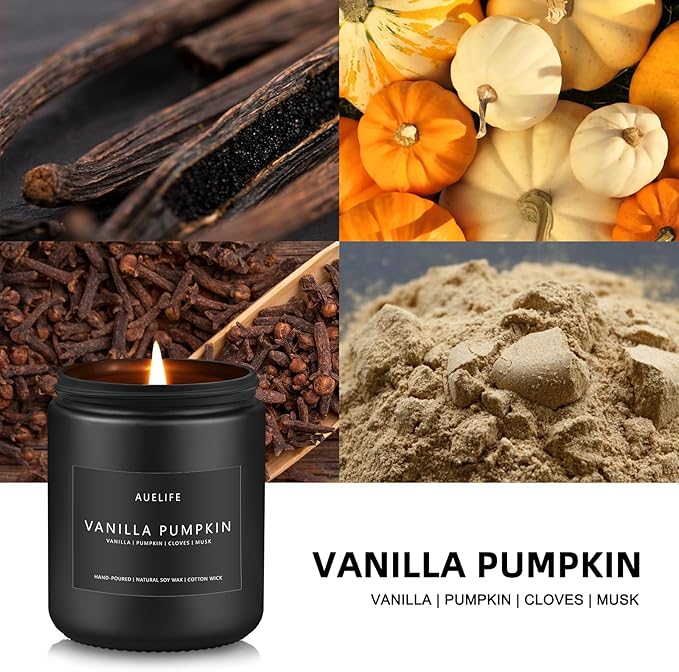 Fall Candle | Vanilla Pumpkin Candle - Scented Candles for Autumn, Fall Aromatherapy Gifts - 7 OZ-Ruum Studio Home