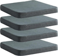 Chair Cushion for Dining Chairs with Ties 4 Pack Non Slip Memory Foam Kitchen Room Chair Pads for Outdoor Patio Furniture 17x16 Inch, Gray-Ruum Studio Home