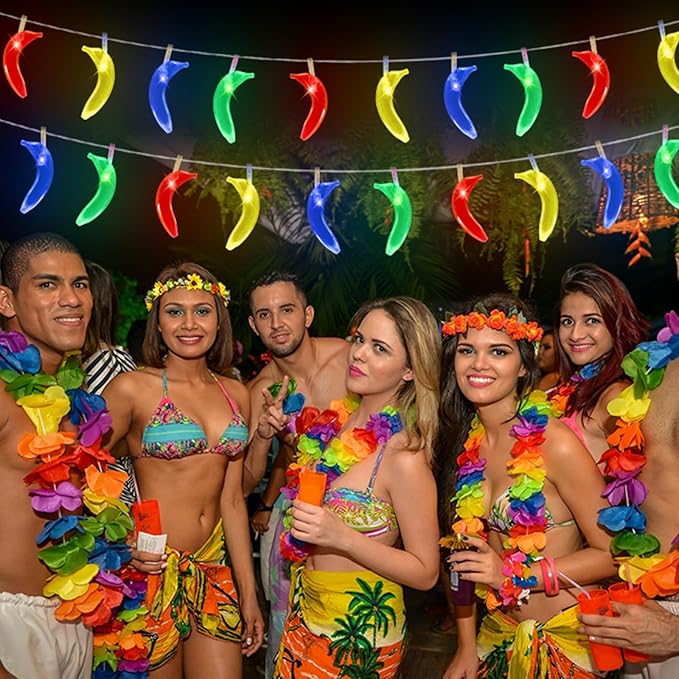 Couah [ 8 Modes & Timer ] Tropical Fruit Banana String Lights, 16 FT Summer String Lights with 30LED Banana Lights, Summer Fairy Lights Battery Operated for Tropical Beach Party Birthday Summer Decor-Ruum Studio Home