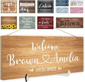Custom Wood Sign Prsonalized Text Business Home Decor, Personalized Rustic Plaque Board Hanging Wooden Name Sign for Wall Art, Customized Signs Plank Decoration Gifts for Wedding Family Farmhouse Kitchen, Rectangle-Ruum Studio Home