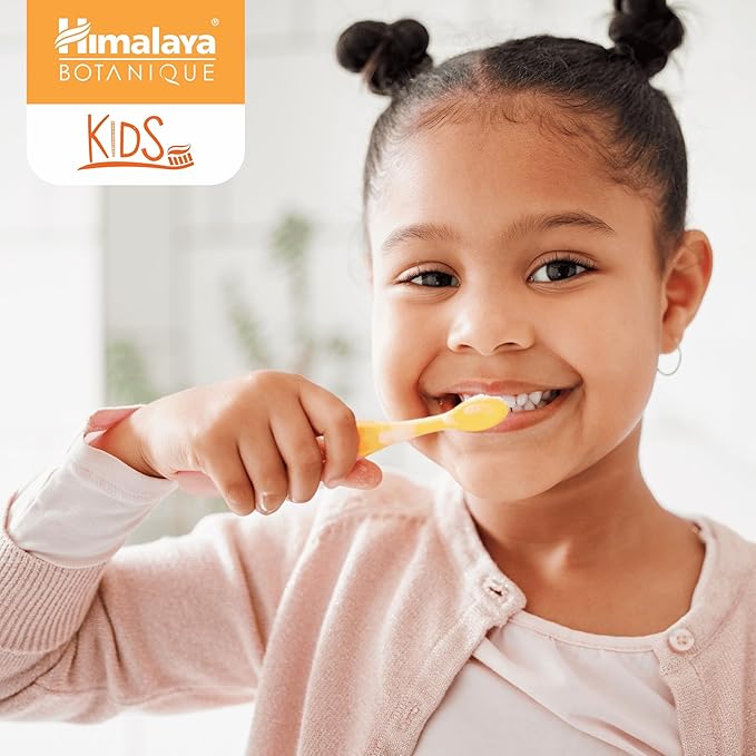 Himalaya Botanique Kids Toothpaste, Herbal, Orange Flavor, Fights Plaque, Fluoride Free, Gentle, No Artificial Flavors or Colors, SLS Free, Gluten Free, Cruelty Free, Vegan, Foaming, 4 Oz, 4 Pack…-Ruum Studio Home