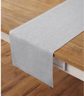 Solino Home Linen Soft Grey Table Runner 120 Inches Long - 100% Pure Linen 14 x 120 Inch Table Runner for Fall, Autumn, Thanksgiving - Fete-Ruum Studio Home