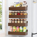 Magnetic Spice Rack for Refrigerator, Kitchen Organizer and Storage Shelf, Brown(4 Pack)…-Ruum Studio Home