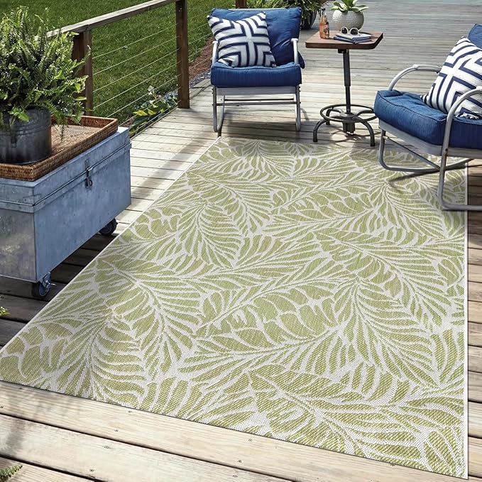 Keen Home Design Terrace Outdoor Area Rug - 8x10 Washable Indoor/Outdoor Rug for Patio, Kitchen, Balcony, Beach, Garden, Deck and Porch, Size: 7'7"x10'-Ruum Studio Home