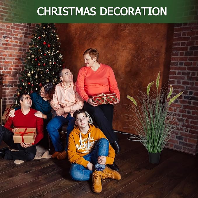 Green Onions Fake Plants,Artificial Plants Indoor, Fake Grass Decor Green Plant Fake Outdoor Flowers Fake Succulents,Artificial Tall Grass Plants with Pots House Decorative(36“ 1 Pack)-Ruum Studio Home