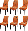 JQinHome Halloween Orange Dining Chair Slipcover, Spider Web Chair Covers Set of 6 ，High Stretch Washable Chair Protector Cover for Dining Room, Kitchen,Home Party,Wedding Ceremony(Orange, 6PC)-Ruum Studio Home