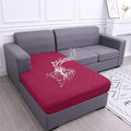 hyha Waterproof Sectional Couch Covers, Non Slip Sofa Couch Cushion Covers L Shape, Thick Stretch Jacquard Fabric, Washable Sofa Slipcovers with Elastic Bottom (1 Piece for Chaise XL, Wine Red)-Ruum Studio Home
