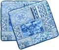NEWLAKE Blue Classic Bohemian Style Cotton Throw Pillow Covers (2 Pieces, 18X18 Inch)-Ruum Studio Home