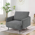 Oversized Accent Chair for Living Room Chairs Reading Arm Chair Comfy Modern Single Sofa Side Chairs with Metal Legs & Soft Cushion for Bedroom, Balcony,Waiting Room(Chenille, Dark Grey)-Ruum Studio Home