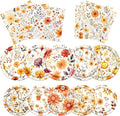 Fall Party Supplies - 60Pcs Autumn Thanksgiving Plates and Napkins Pumpkin Maple Leaf Table Decorations for Fall Birthday,Thanksgiving Party-Ruum Studio Home