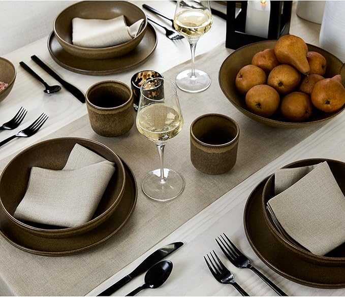 Solino Home Linen Natural Table Runner 90 Inches Long - 100% Pure Linen 14 x 90 Inch Table Runner for Dining, Fall, Autumn, Thanksgiving - Fete-Ruum Studio Home