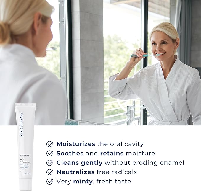 PerioSciences AO ProToothpaste Hydrating with Nano Hydroxyapatite, Remineralizing, 3 fl oz / 90ml-Ruum Studio Home