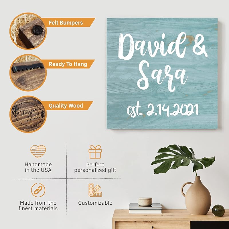 Custom Wood Signs Personalized | Farmhouse Decor | Personalized Signs | Personalized Rustic Wood Signs | Father's Day Gift | Custom Sign | Ready to Hang! (3.5x12 Inches)-Ruum Studio Home
