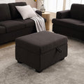 Ottoman Sofa, Modern Comfortable Ottoman with Storage Space for Living Room Apartment Lounge Sofa, Black Bouclé-Ruum Studio Home
