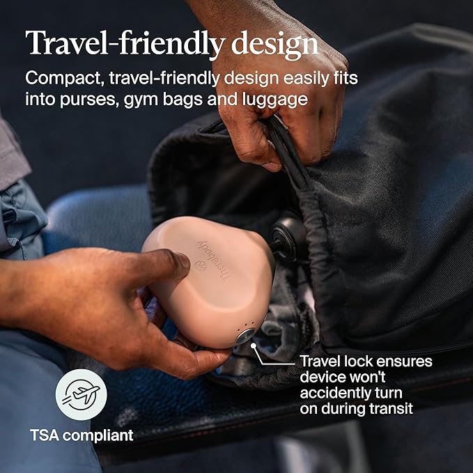 TheraGun Mini (3rd Generation) by Therabody – Ultra-Portable Massage Gun and Travel Essential for Fast, Effective Pain and Tension Relief Anywhere (Desert Rose)-Ruum Studio Home