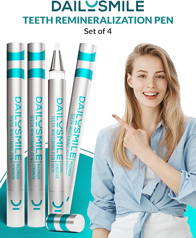 Teeth Whitening Pen, Gentle Teeth Whitening Gel for Sensitive Teeth, Tooth Whitener Kit, Effective Whitening Gel for Tooth Stains, Natural Instant Smile Whitening, Bright White Teeth-04 PK-Ruum Studio Home