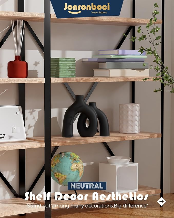 Matte Black Vase Set - Hug Hollow Donut Aesthetic Ceramic Vases Home Decor, Modern Nordic Minimalist Decorative Vase for Table Centerpiece Bookshelf Office Entryway Console Fireplace (Black)-Ruum Studio Home