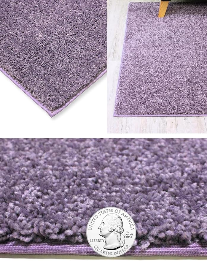 KOECKRITZ Soft and Colorful Kids Classroom Area Rugs (Passes Flammability Pill Test) Many Sizes and Bright Colors to Select from (4' Round, Lavender)-Ruum Studio Home