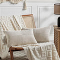 Fancy Homi 2 Packs Neutral Taupe Lumbar Decorative Throw Pillow Covers 14x24 Inch for Living Room Couch Bed Sofa, Farmhouse Home Decor, Soft Striped Corduroy Rectangle Accent Cushion Case 35x60 cm-Ruum Studio Home