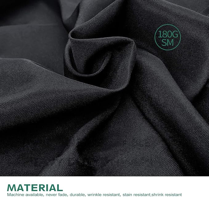 Surmente Black Tablecloth for Round Tables, 120-inch Round Table Cloths for Weddings, Banquets, or Restaurants-Ruum Studio Home