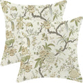 CXMEIFLY Spring Floral Birds Pillow Covers 24 x 24 Inch Set of 2 for Chinoiserie Flowers Decor Throw Pillows Sage Green Plant Outdoor Decorative Cushion Cases for Couch Bed Decorations-Ruum Studio Home