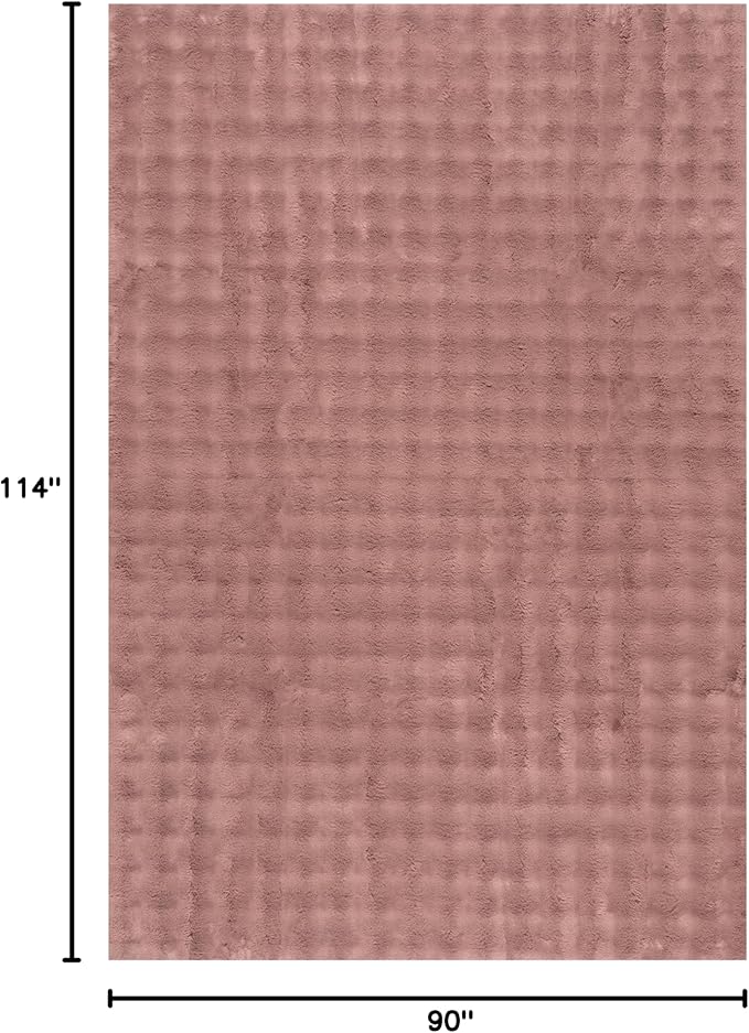 nuLOOM Jeni Checkered 7'6" x 9'6" Machine Washable Area Rug for Living Room Bedroom Dining Room Kitchen, Burgundy-Ruum Studio Home