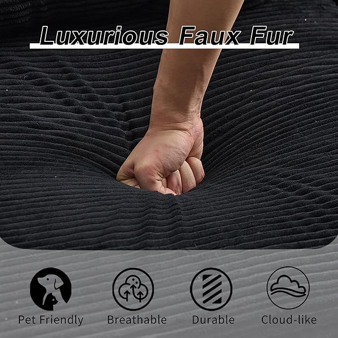 78" W Loveseat Sofa, 4 in 1 Convertible Floor Sofa Bed, Boneless Cloud Couch with Cup Holder, Fold Out Floor Couch, Loveseat Recliner Sleeper for Living Room Bedroom Lounge(Corduroy, White)-Ruum Studio Home