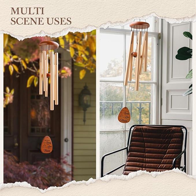 60th Wedding Anniversary Wind Chime, Happy 60th Anniversary Romantic Gifts for Couple, Parents, Wife, Husband, Friends, Diamond Anniversary's Keepsake Gifts Ideas-Large 36''-Ruum Studio Home