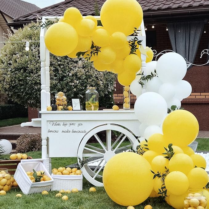 130pcs Yellow Balloons Different Sizes 18" 12" 10" 5" Party Latex Balloons for Boys Girls Birthday Baby Shower Gender Reveal Wedding Sunflower Party Decorations-Ruum Studio Home