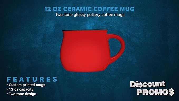 DISCOUNT PROMOS Glazed Campfire Coffee Mugs 12 oz. Set of 10, Bulk Pack - Perfect for Coffee, Tea, Espresso, Hot Cocoa, Other Beverages - Red-Ruum Studio Home