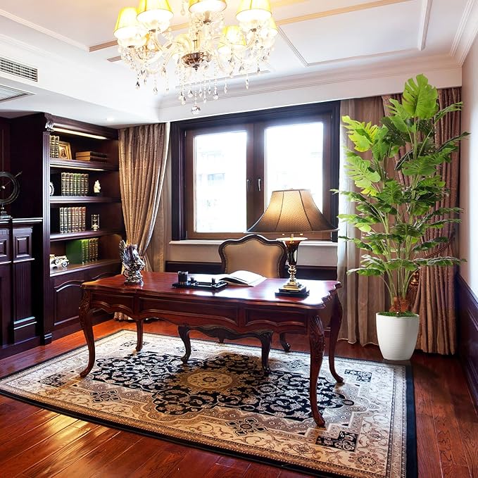 6.3ft Artificial Monstera Deliciosa Tree (75in) with Plastic Nursery Pot Faux Tree, Fake Tropical Split Leaf Palm Plant for Office House Farmhouse Living Room Home Decor (Indoor/Outdoor)-Ruum Studio Home