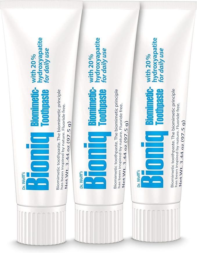 Bioniq Classic Biomimetic Toothpaste with 20 Percent Hydroxyapatite for Daily Use, 3.44 Ounce (Pack of 3)-Ruum Studio Home