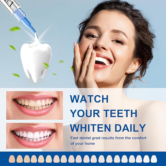 LUCKIN SMILE 10pcs Teeth Whitening Gel Refill with 35% Carbamide Peroxide Suitable for Sensitive Teeth Whitening, Teeth Whiteners Used in Conjunction with Teeth Whitening Kits-Ruum Studio Home