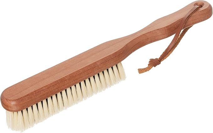 REDECKER Natural Pig Bristle Cashmere Brush with Oiled Pearwood Handle, 10-3/8 inches, Two Layers of Cashmere Brush to Remove Pilling, Made in Germany - Kent Clothes Brush-Ruum Studio Home