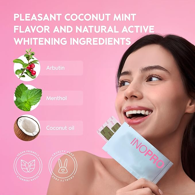 Teeth Whitening Strips 14 Treatments Kit - Teeth Whitener, Peroxide Free, Enamel Safe Green White Strips, Deep Stains Removal - Instant Teeth Whitening Without The Harm (28 Strips)-Ruum Studio Home