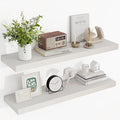 36 Inch Floating Shelves, 36"x9.25"x1.5" Inch Deep Floating Shelves for Wall, Wooden Shelves for Bathroom, Bedroom, Living Room, Cream White Oak-Ruum Studio Home