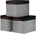 DULLEMELO Fabric Storage Bins - Decorative Large Baskets for Home Shelves & Bedroom, Canvas Toy Organizers (Black & Gray)-Ruum Studio Home