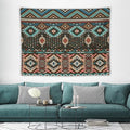 HZOHNAGO Aztec Tapestry Turquoise Blue and Brown and Native American Tribal Pattern Printed Wall Tapestry Wall Hanging for Bedroom Living Room Dorm 80" W x 60" H-Ruum Studio Home