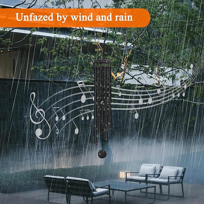 Large Wind Chimes for Outside Deep Tone, 65" Deep Tone Wind Chimes for Outside Porch Garden Patio Balcony Memorial Room Decor, Memorial Sympathy Gift for Loss of Loved One-Ruum Studio Home