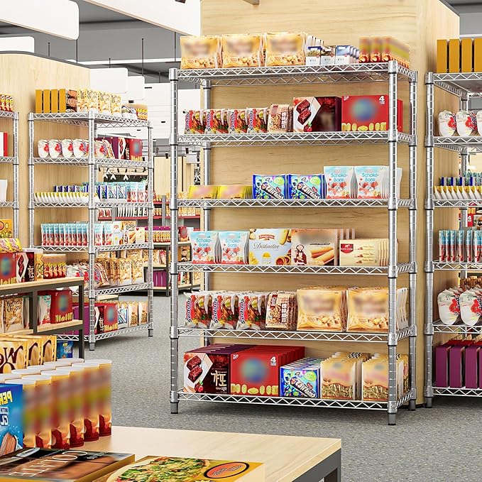 4080 lbs Steel Storage Shelving 6-Tier Utility Shelving Unit Steel Organizer Wire Rack for Home,Kitchen,Office,Garage, 17.7" D x 47.2" W x 72.3" H-Ruum Studio Home
